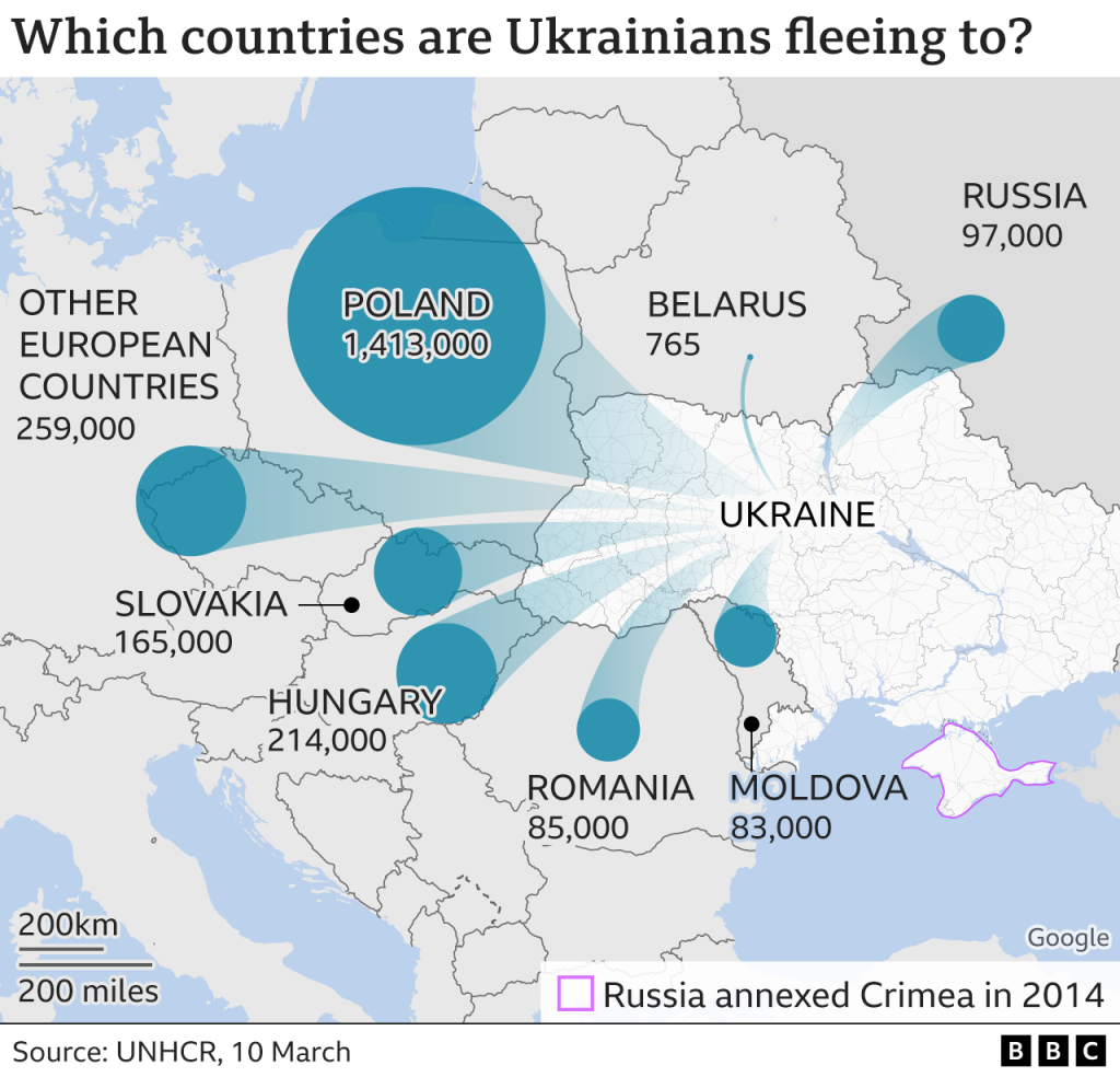 Conflict: Which countries are Ukrainians fleeing to?